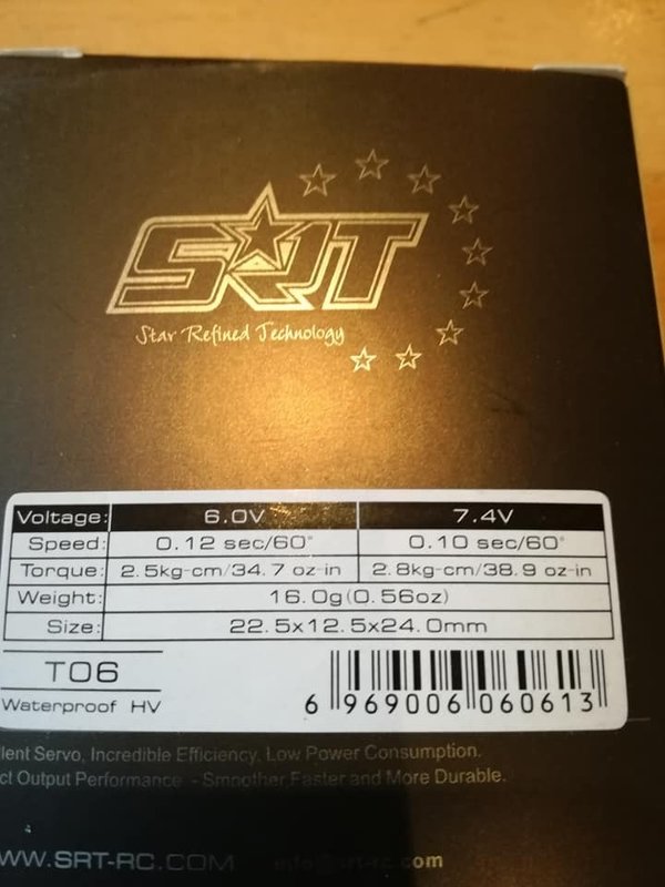 SRT Digital Servo Waterproof 2.8kg/0,12sec@7.4V