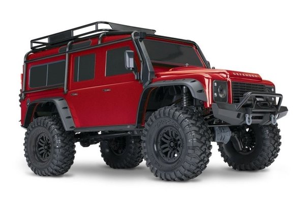 RC- TRAXXAS TRX-4 LR Defender 4x4 rot RTR ohne Akku/Lader 1/10 4WD Scale-Crawler Brushed